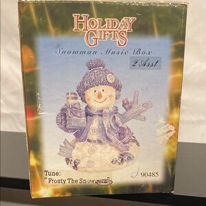 Vintage Holiday Gifts Snowman Music‎ Box “ Frosty The Snowman”